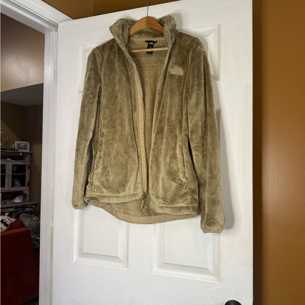 The North Face Tan Teddy Jacket Zip-Up Casual